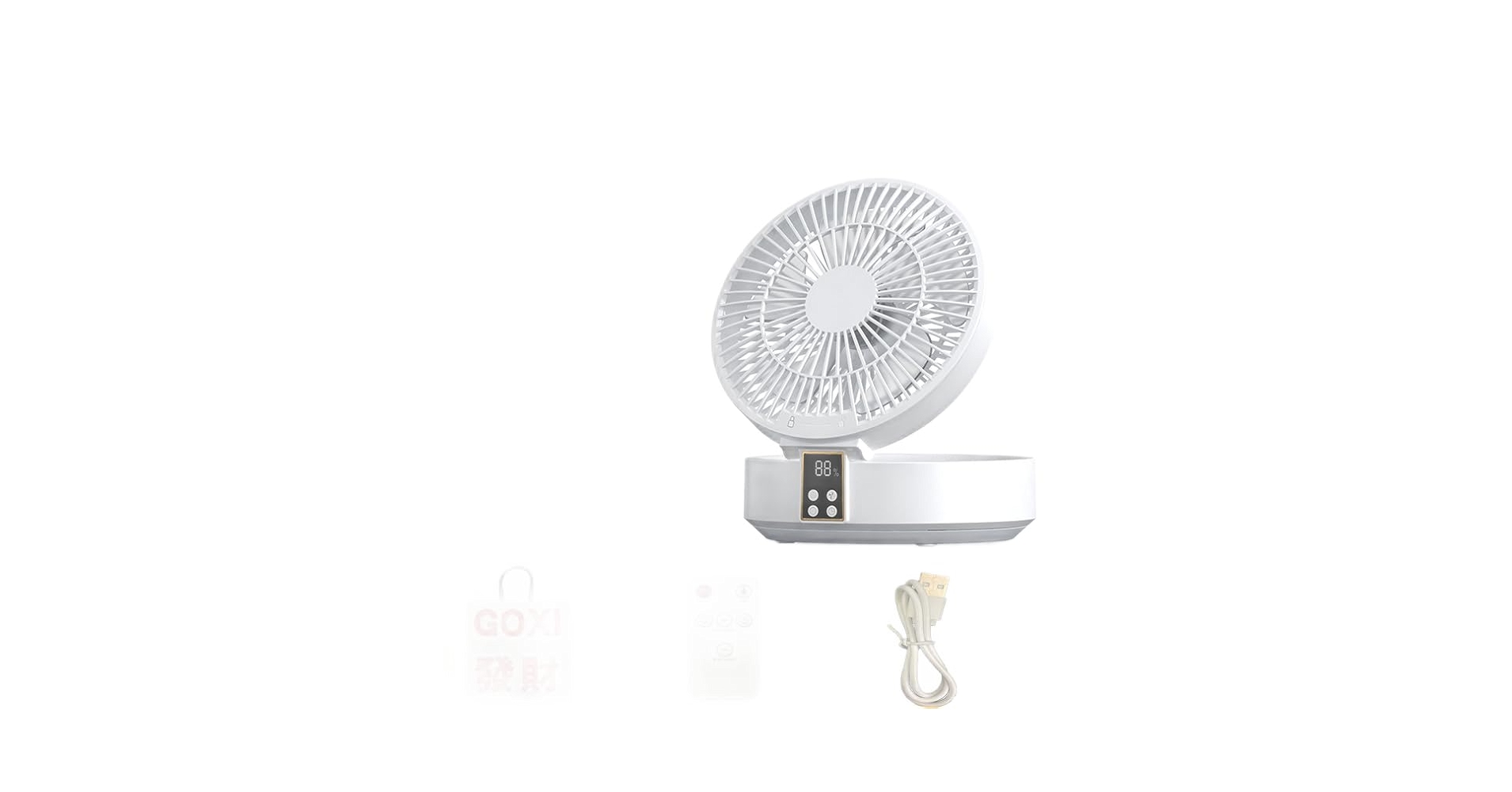 Amazon | 多機能リモコン付き振動扇風機 デジタル操作 タイマー